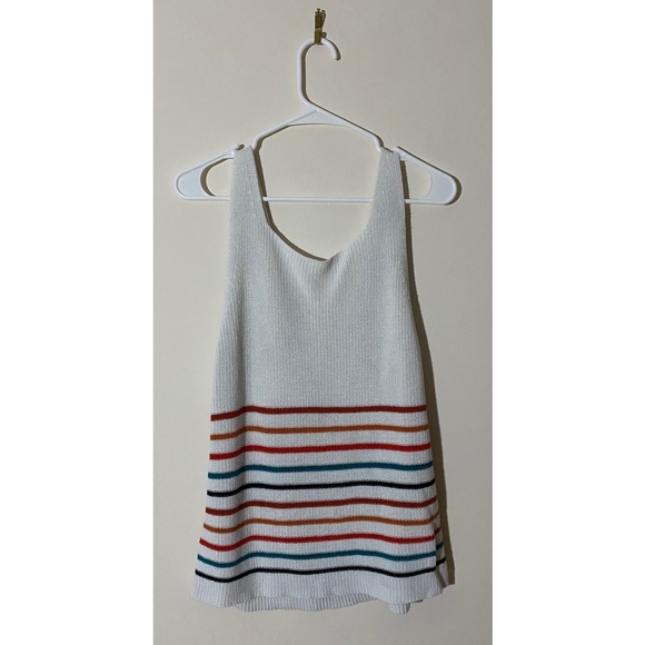 Colorful striped knitted tank L - Picture 2 of 6